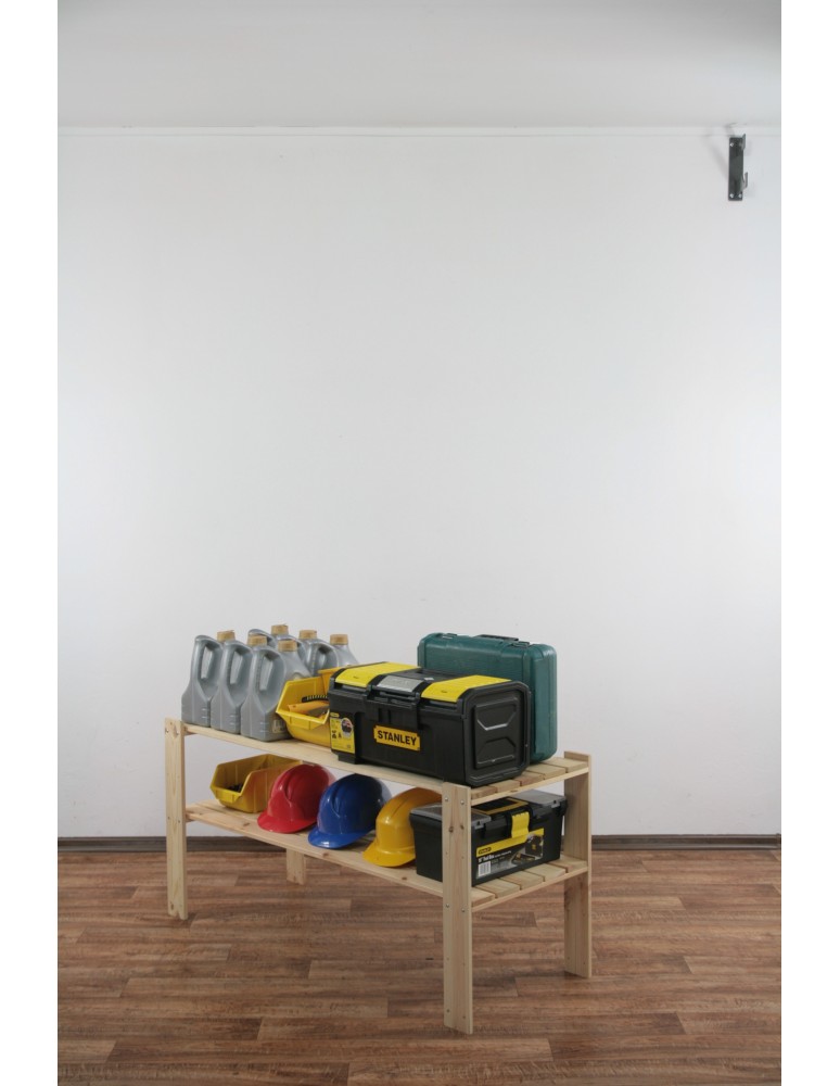 Regały - MAXI Surowy Regał Drewniany 64x120x50 cm 2 Półki ażurowe - product b2b.wamar.biz 8