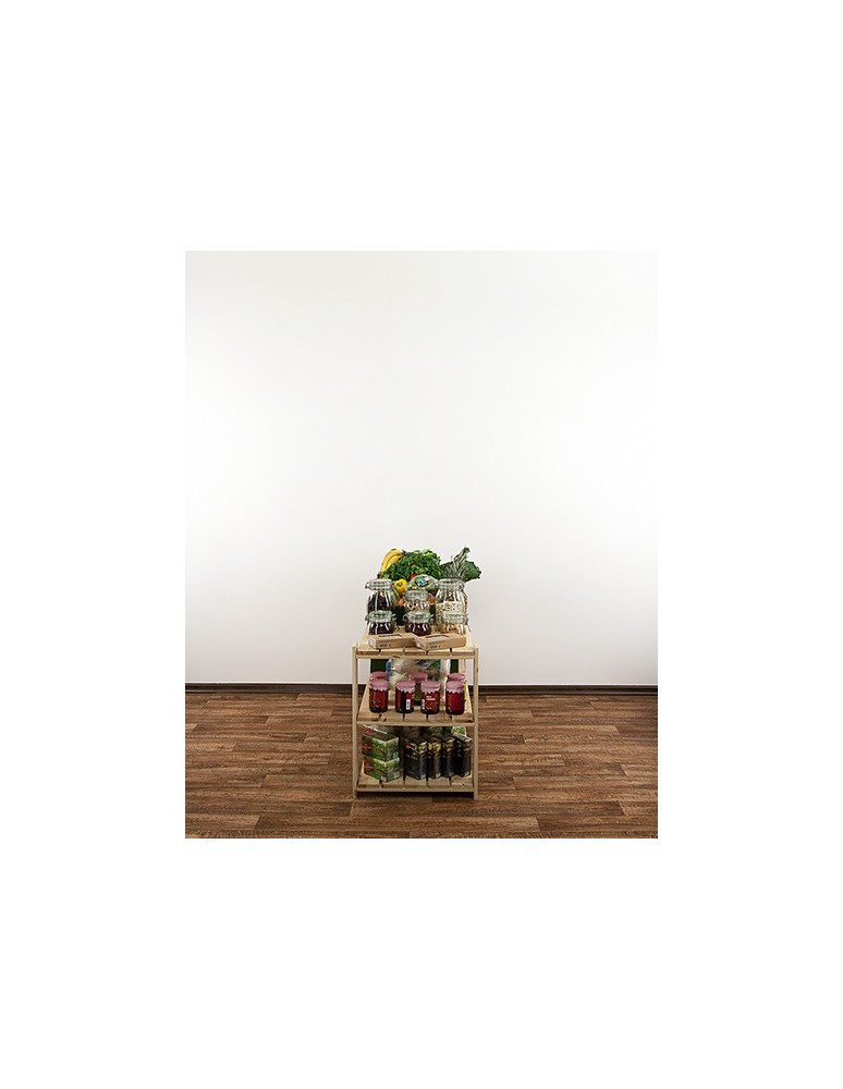 Regały - MAXI Surowy Regał Drewniany 64x120x50 cm 3 Półki ażurowe - product b2b.wamar.biz 3