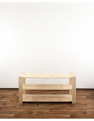 Regały - MAXI Surowy Regał Drewniany 64x120x50 cm 3 Półki ażurowe - product 9