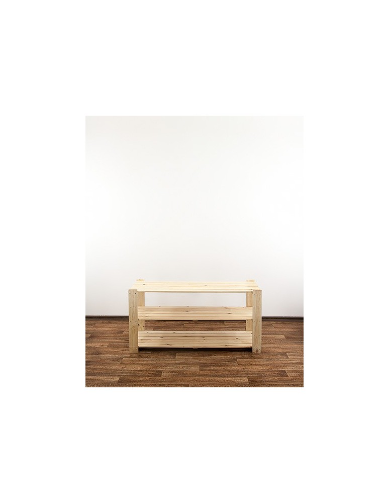 Regały - MAXI Surowy Regał Drewniany 64x120x50 cm 3 Półki ażurowe - product b2b.wamar.biz 9