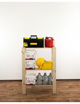 MAXI Surowy Regał Drewniany 115x80x30 cm 3 Półki ażurowe - product 2