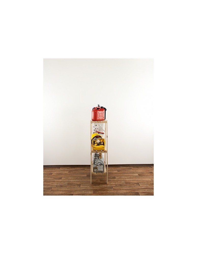 Regały - MAXI Surowy Regał Drewniany 115x80x30 cm 3 Półki ażurowe - product b2b.wamar.biz 6