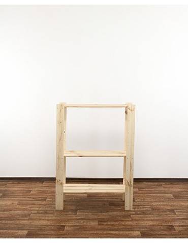 Regały - MAXI Surowy Regał Drewniany 115x80x30 cm 3 Półki ażurowe - product 7