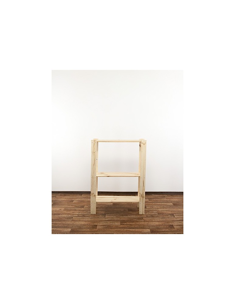 Regały - MAXI Surowy Regał Drewniany 115x80x30 cm 3 Półki ażurowe - product b2b.wamar.biz 7