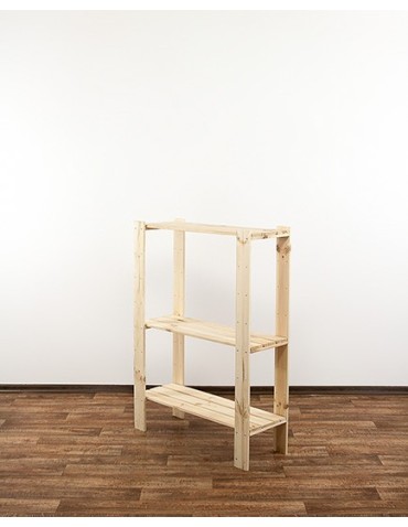 Regały - MAXI Surowy Regał Drewniany 115x80x30 cm 3 Półki ażurowe - product 8