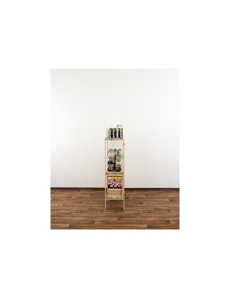 Regały - MAXI Surowy Regał Drewniany 115x80x30 cm 3 Półki ażurowe - product b2b.wamar.biz 10