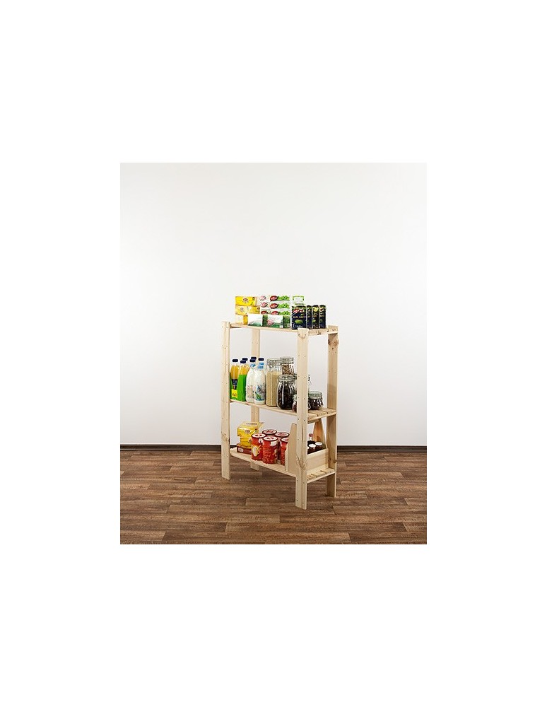 Regały - MAXI Surowy Regał Drewniany 115x80x30 cm 3 Półki ażurowe - product b2b.wamar.biz 11