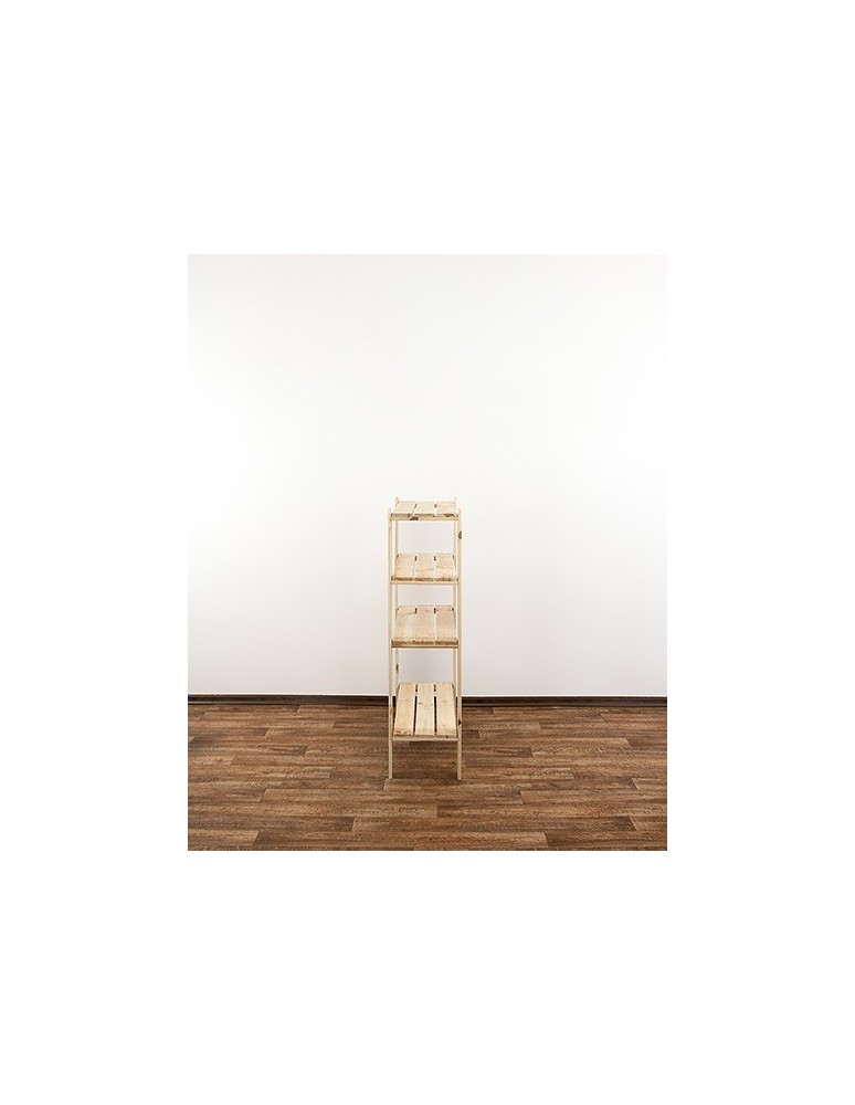 Regały - MAXI Surowy Regał Drewniany 115x80x30 cm 4 Półki ażurowe - product b2b.wamar.biz 4