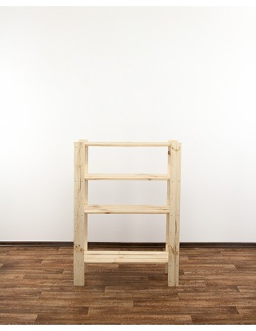 Regały - MAXI Surowy Regał Drewniany 115x80x30 cm 4 Półki ażurowe - product 6