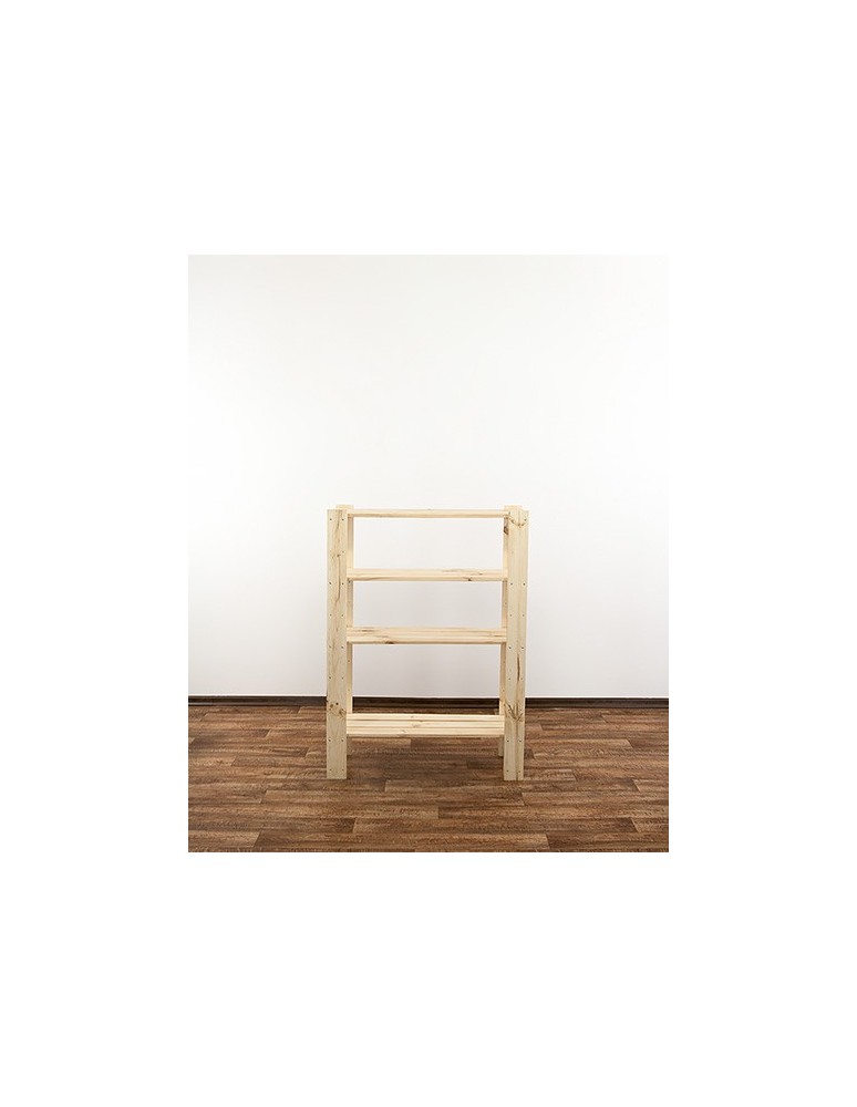 Regały - MAXI Surowy Regał Drewniany 115x80x30 cm 4 Półki ażurowe - product b2b.wamar.biz 6