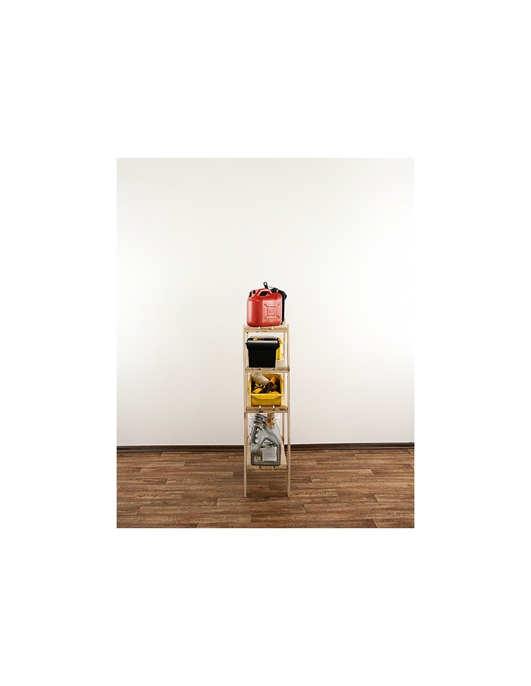 Regały - MAXI Surowy Regał Drewniany 115x80x30 cm 4 Półki ażurowe - product b2b.wamar.biz 8