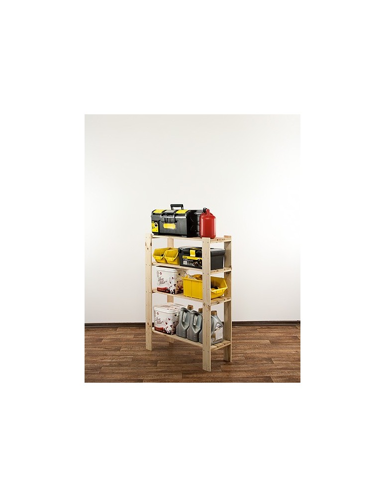 Regały - MAXI Surowy Regał Drewniany 115x80x30 cm 4 Półki ażurowe - product b2b.wamar.biz 9