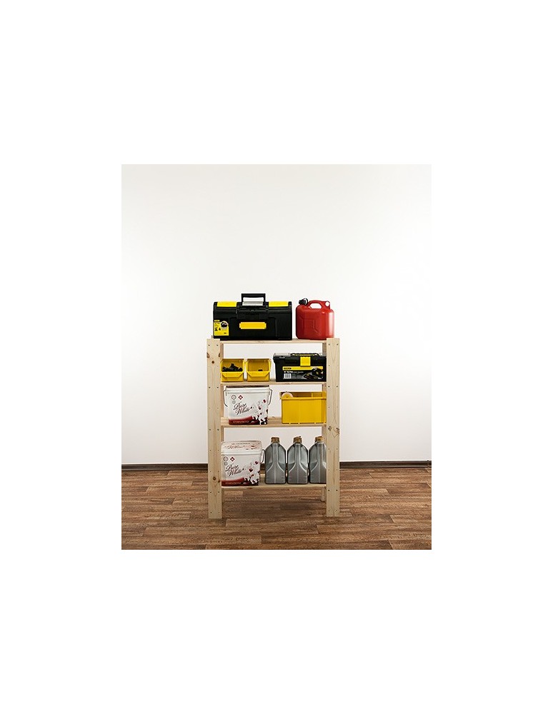 Regały - MAXI Surowy Regał Drewniany 115x80x30 cm 4 Półki ażurowe - product b2b.wamar.biz 10