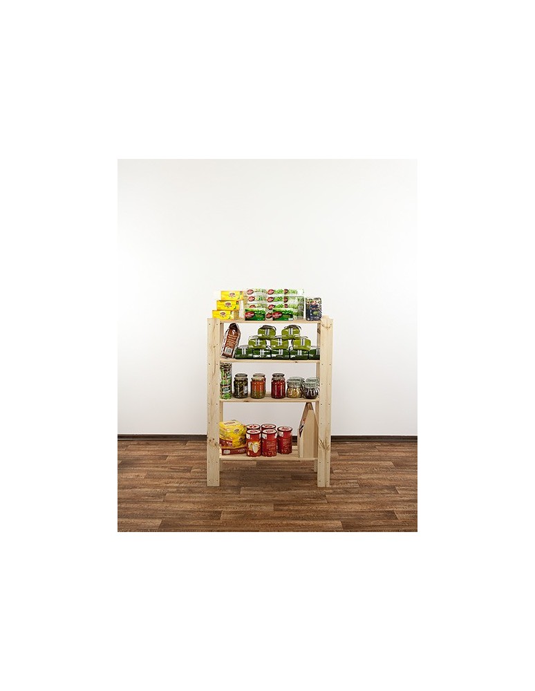 Regały - MAXI Surowy Regał Drewniany 115x80x30 cm 4 Półki ażurowe - product b2b.wamar.biz 11