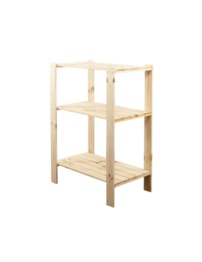 Regały - MAXI Surowy Regał Drewniany 115x80x50 cm 3 Półki ażurowe - produkt b2b.wamar.biz 1