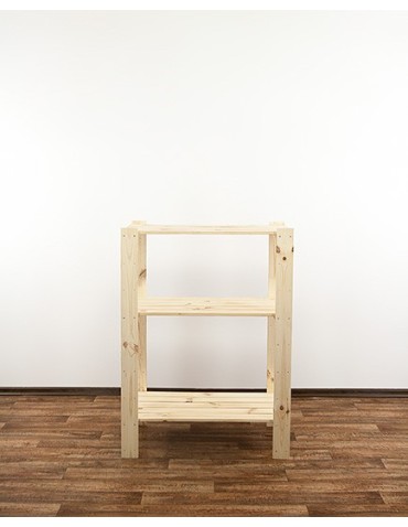 Regały - MAXI Surowy Regał Drewniany 115x80x50 cm 3 Półki ażurowe - product 7