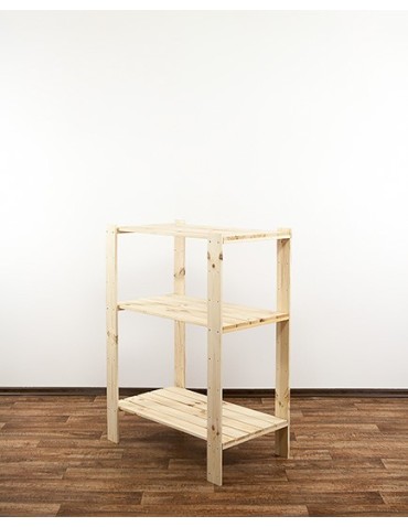 Regały - MAXI Surowy Regał Drewniany 115x80x50 cm 3 Półki ażurowe - product 8