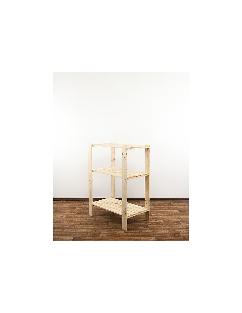 Regały - MAXI Surowy Regał Drewniany 115x80x50 cm 3 Półki ażurowe - product b2b.wamar.biz 8