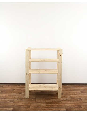 MAXI Surowy Regał Drewniany 115x80x50 cm 4 Półki ażurowe - product 2