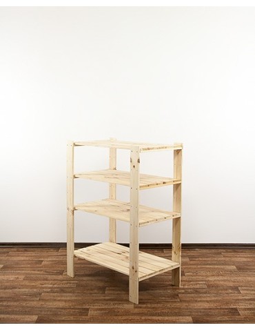 Regały - MAXI Surowy Regał Drewniany 115x80x50 cm 4 Półki ażurowe - product 4