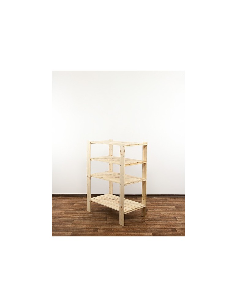 Regały - MAXI Surowy Regał Drewniany 115x80x50 cm 4 Półki ażurowe - product b2b.wamar.biz 4