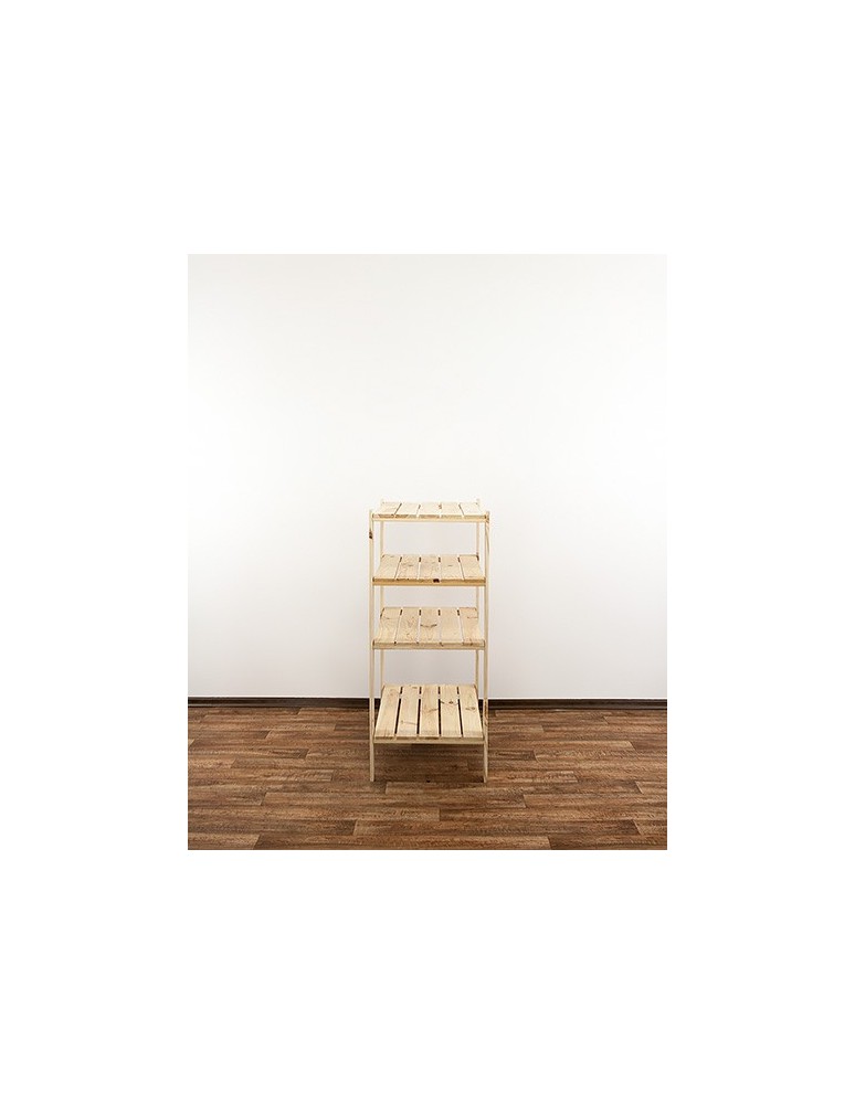 Regały - MAXI Surowy Regał Drewniany 115x80x50 cm 4 Półki ażurowe - product b2b.wamar.biz 6