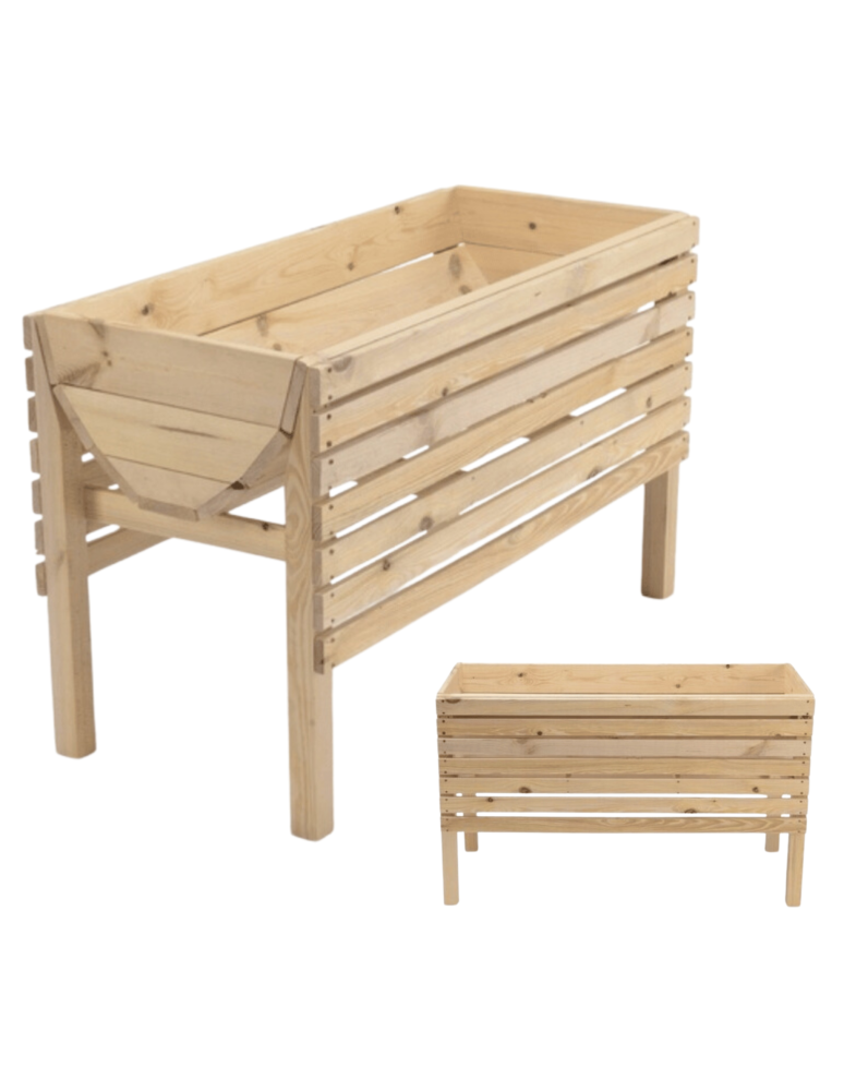 Miniszklarnie i Inspekty - Donica ogrodowa na nogach donice drewniane zielnik warzywniak 100x45 zioła - product b2b.wamar.biz 1