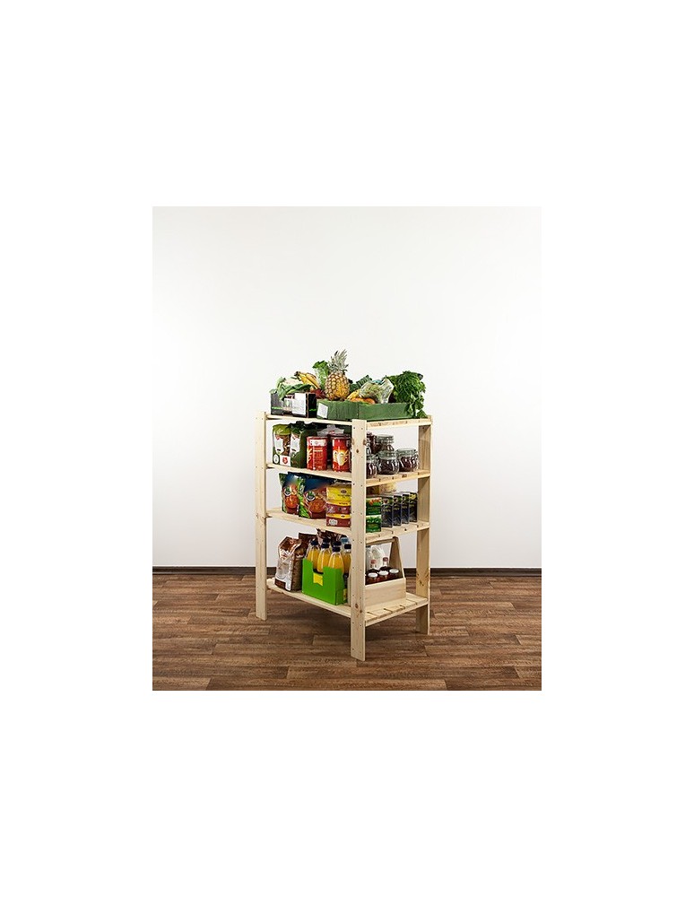 Regały - MAXI Surowy Regał Drewniany 115x80x50 cm 4 Półki ażurowe - product b2b.wamar.biz 8