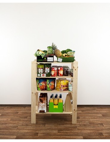 Regały - MAXI Surowy Regał Drewniany 115x80x50 cm 4 Półki ażurowe - product 9