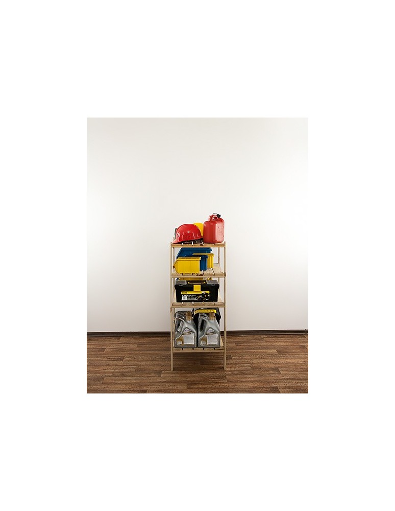 Regały - MAXI Surowy Regał Drewniany 115x80x50 cm 4 Półki ażurowe - product b2b.wamar.biz 10