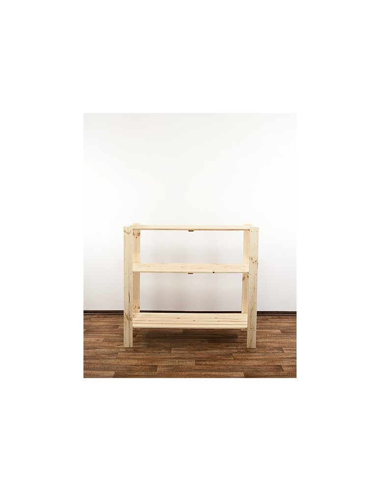 Regały - MAXI Surowy Regał Drewniany 115x120x50 cm 3 Półki ażurowe - product b2b.wamar.biz 8