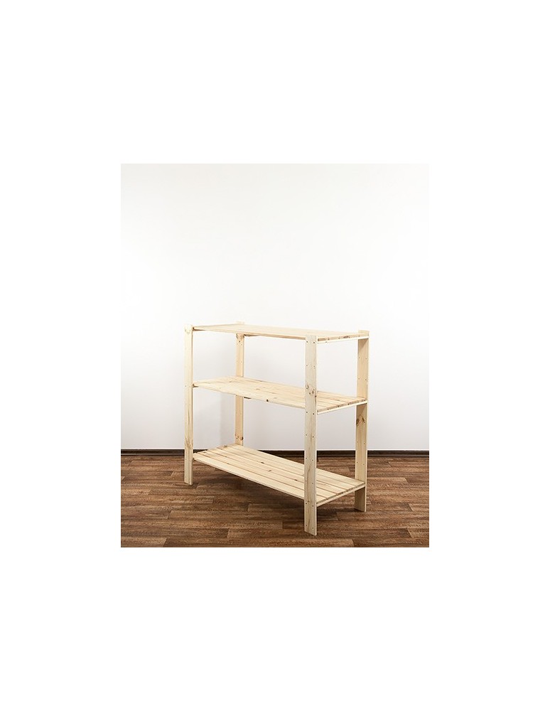 Regały - MAXI Surowy Regał Drewniany 115x120x50 cm 3 Półki ażurowe - product b2b.wamar.biz 9