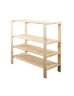 MAXI Surowy Regał Drewniany 115x120x50 cm 4 Półki ażurowe