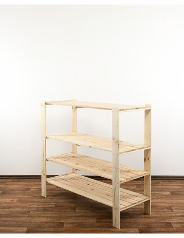 MAXI Surowy Regał Drewniany 115x120x50 cm 4 Półki ażurowe - product 2