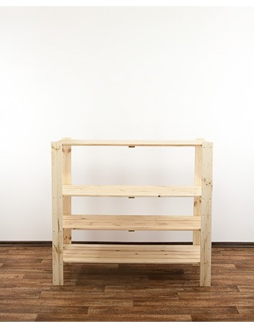 Regały - MAXI Surowy Regał Drewniany 115x120x50 cm 4 Półki ażurowe - product 3