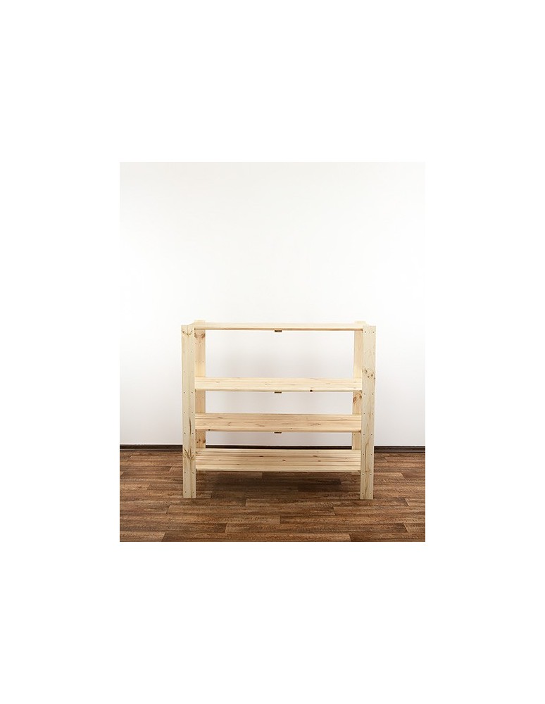 Regały - MAXI Surowy Regał Drewniany 115x120x50 cm 4 Półki ażurowe - product b2b.wamar.biz 3