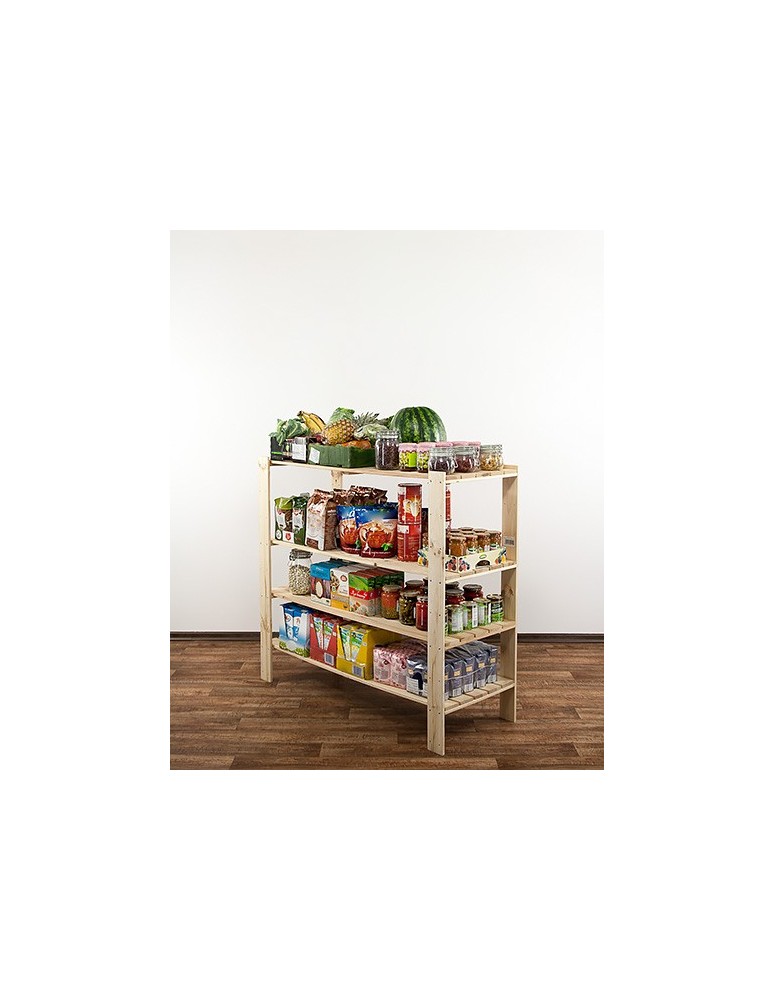 Regały - MAXI Surowy Regał Drewniany 115x120x50 cm 4 Półki ażurowe - product b2b.wamar.biz 8