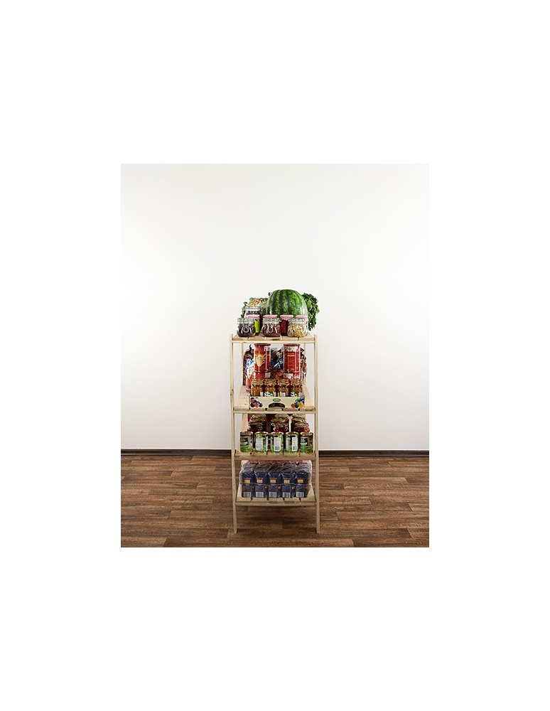 Regały - MAXI Surowy Regał Drewniany 115x120x50 cm 4 Półki ażurowe - product b2b.wamar.biz 9