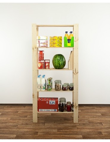 Regały - MAXI Surowy Regał Drewniany 166,4x80x30 cm 5 Półek ażurowych - product 4