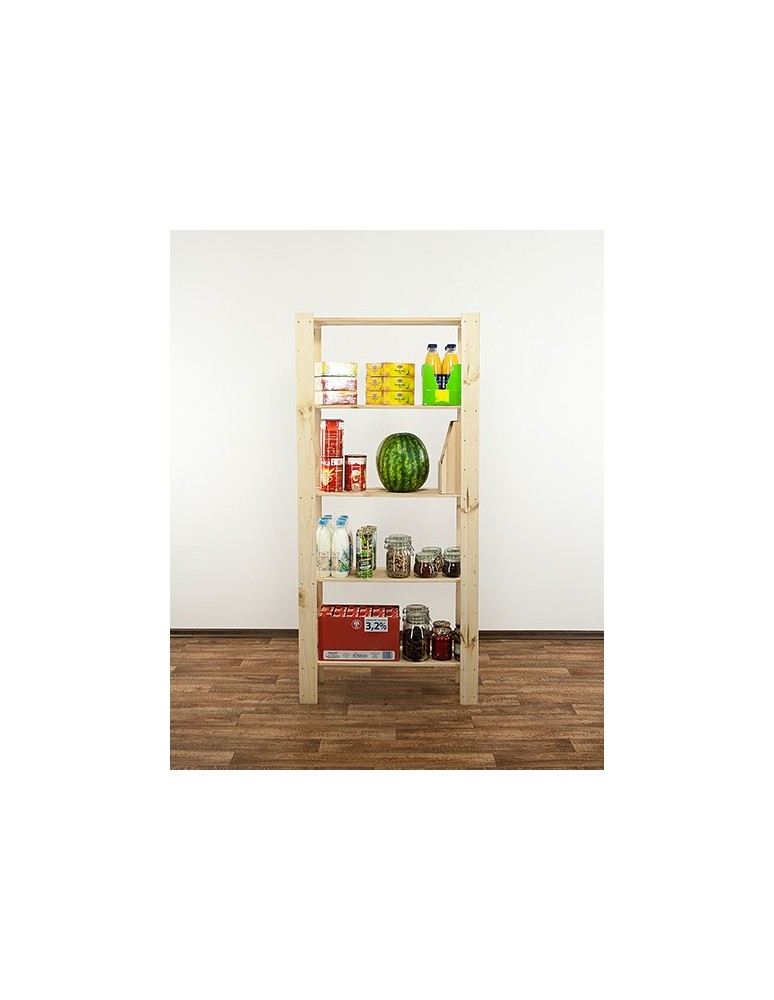 Regały - MAXI Surowy Regał Drewniany 166,4x80x30 cm 5 Półek ażurowych - product b2b.wamar.biz 4