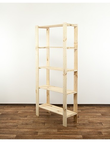 Regały - MAXI Surowy Regał Drewniany 166,4x80x30 cm 5 Półek ażurowych - product 9