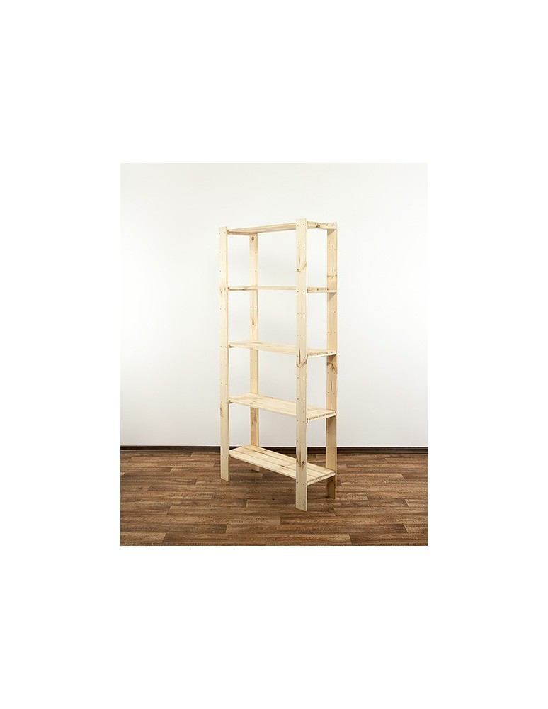 Regały - MAXI Surowy Regał Drewniany 166,4x80x30 cm 5 Półek ażurowych - product b2b.wamar.biz 9