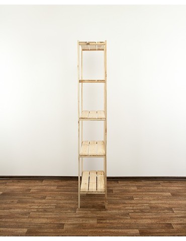 Regały - MAXI Surowy Regał Drewniany 166,4x80x30 cm 5 Półek ażurowych - product 10