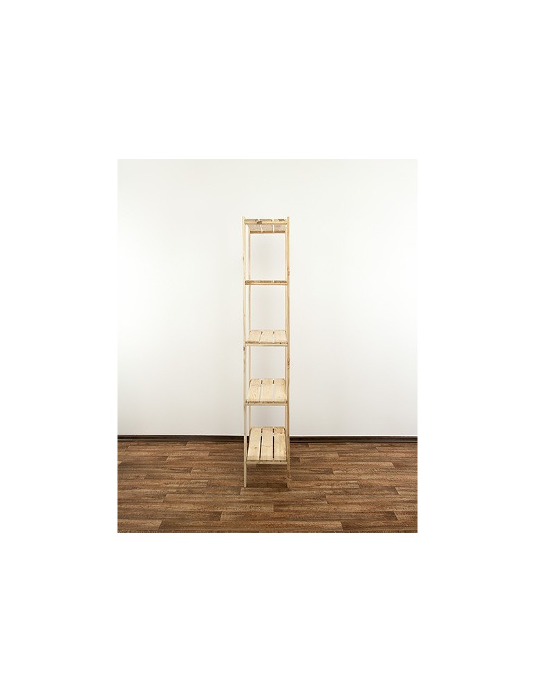 Regały - MAXI Surowy Regał Drewniany 166,4x80x30 cm 5 Półek ażurowych - product b2b.wamar.biz 10