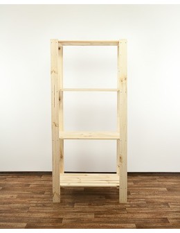 MAXI Surowy Regał Drewniany 166,4x80x50 cm 4 Półki ażurowe - product 2