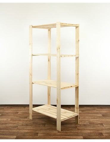 Regały - MAXI Surowy Regał Drewniany 166,4x80x50 cm 4 Półki ażurowe - produkt 3