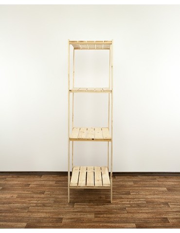 Regały - MAXI Surowy Regał Drewniany 166,4x80x50 cm 4 Półki ażurowe - produkt 4