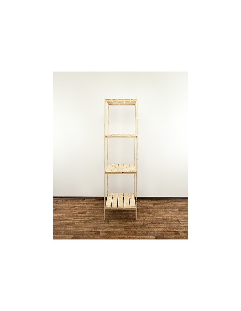 Regały - MAXI Surowy Regał Drewniany 166,4x80x50 cm 4 Półki ażurowe - produkt b2b.wamar.biz 4