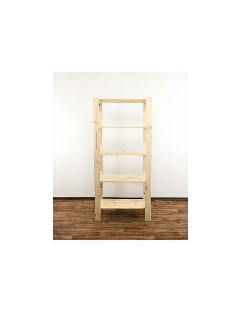 Regały - MAXI Surowy Regał Drewniany 166,4x80x50 cm 5 Półek ażurowych - product b2b.wamar.biz 5