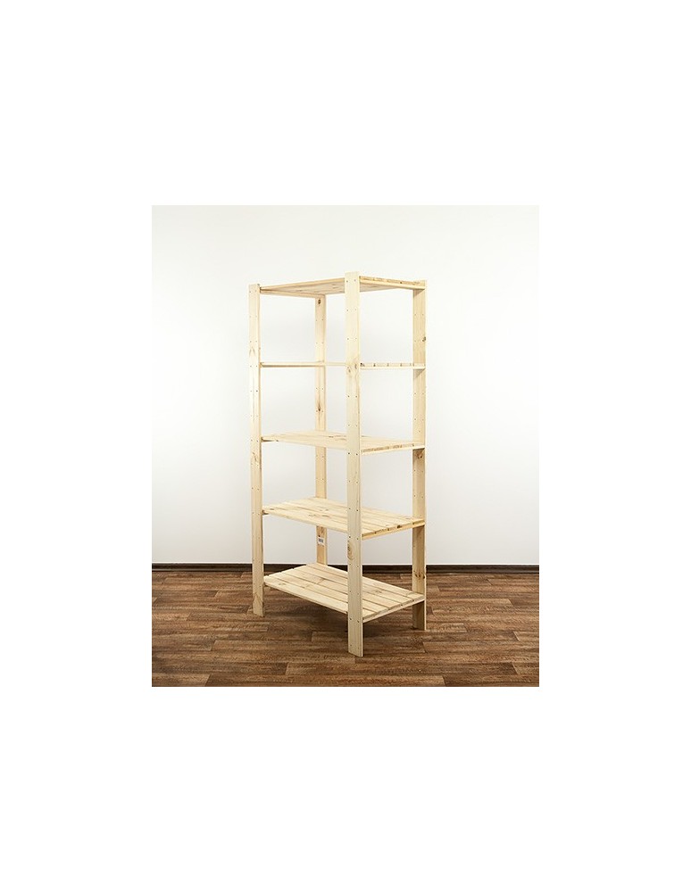 Regały - MAXI Surowy Regał Drewniany 166,4x80x50 cm 5 Półek ażurowych - product b2b.wamar.biz 6